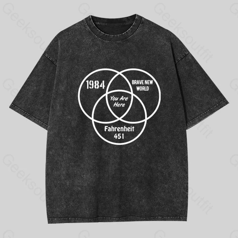 You Are Here Washed T-Shirt Bold Women's Statement