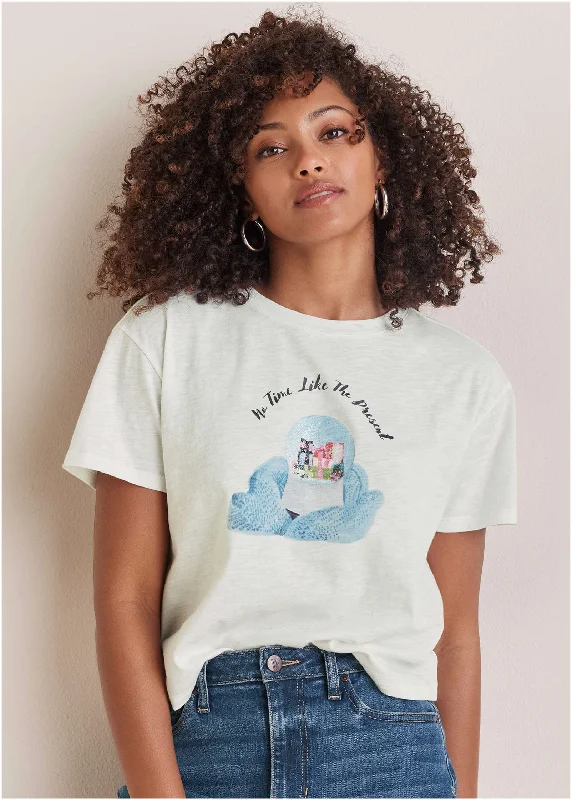The Present Graphic Tee - Off White British Gentlewoman Style